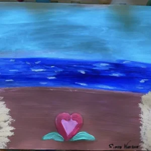 Heart in the beach